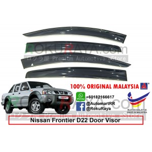 Nissan Frontier D22 (1st Gen) 1997-2004 AG Door Visor Air Press Wind Deflector (Big 12cm Width)